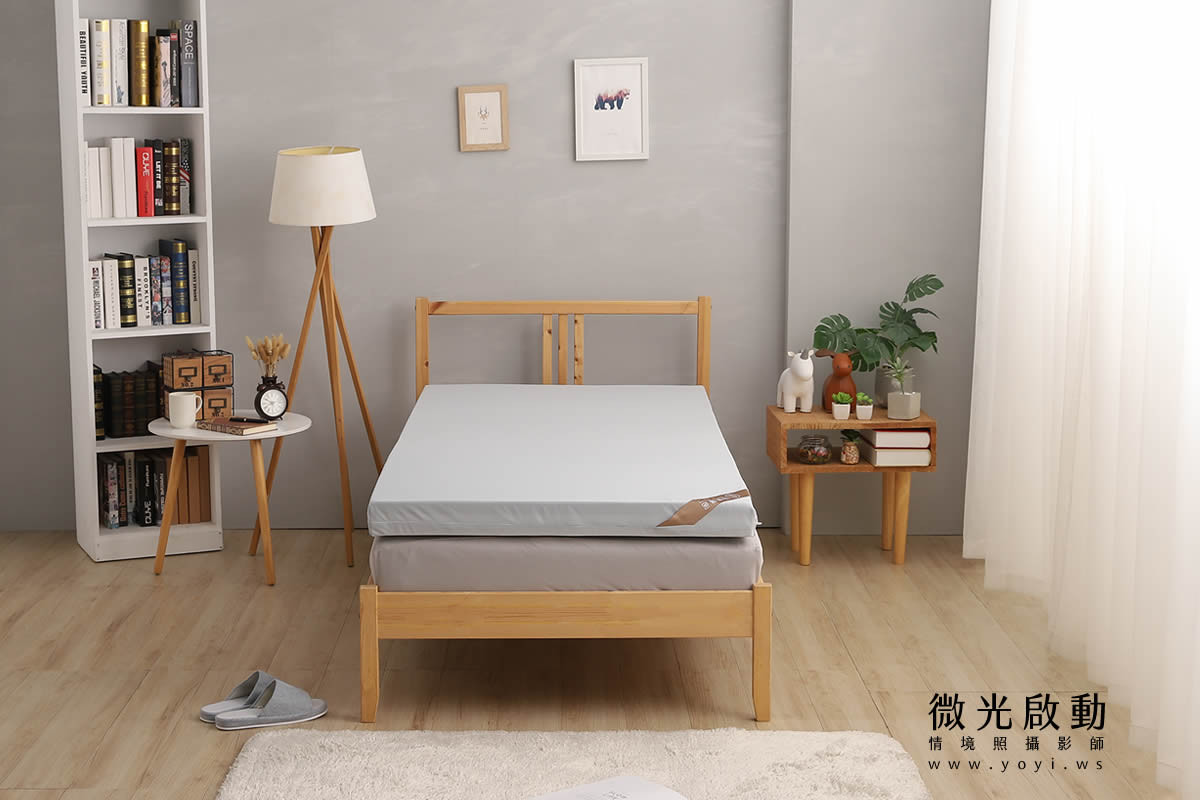 床墊家具攝影｜乳膠墊與記憶墊居家舒適情境攝影 1