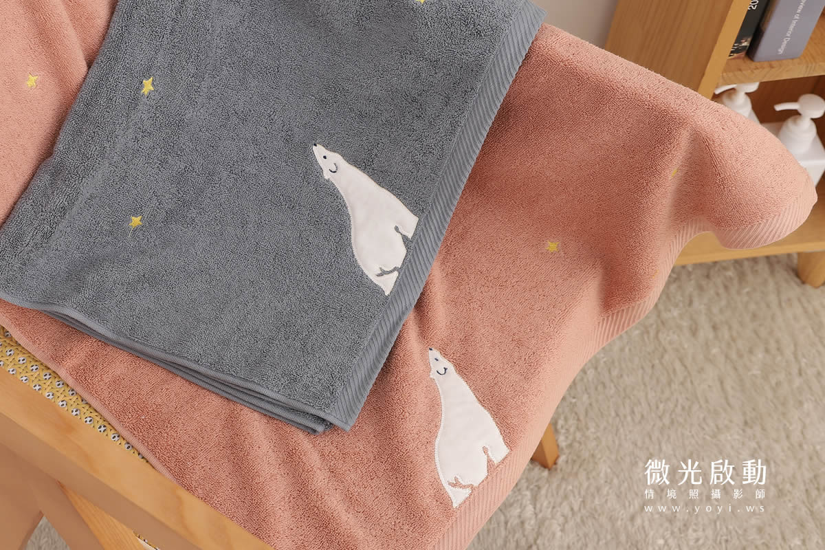 毛巾商品攝影｜親膚質感粉色浴巾模特兒親密互動攝影 65