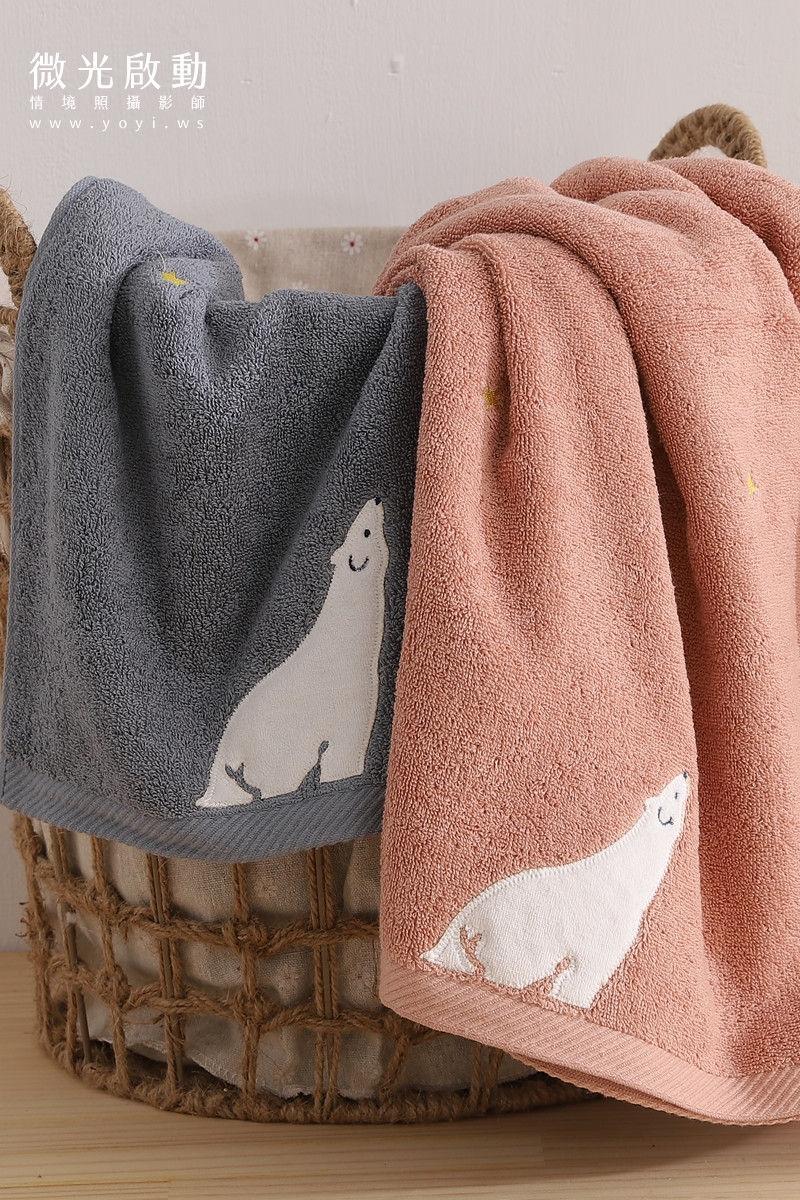 毛巾商品攝影｜親膚質感粉色浴巾模特兒親密互動攝影 107