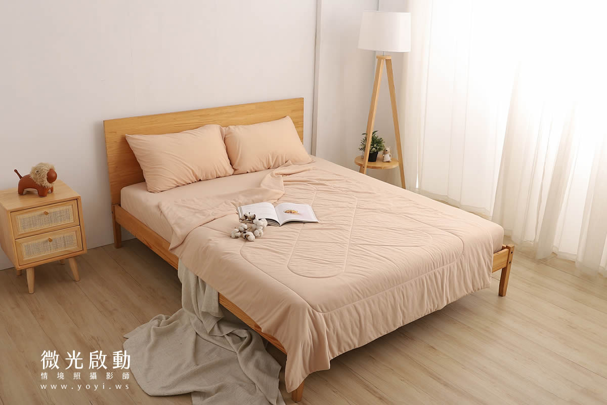 兒童寢具攝影｜小清新碎花涼被單人床包情境攝影｜愛利斯 1