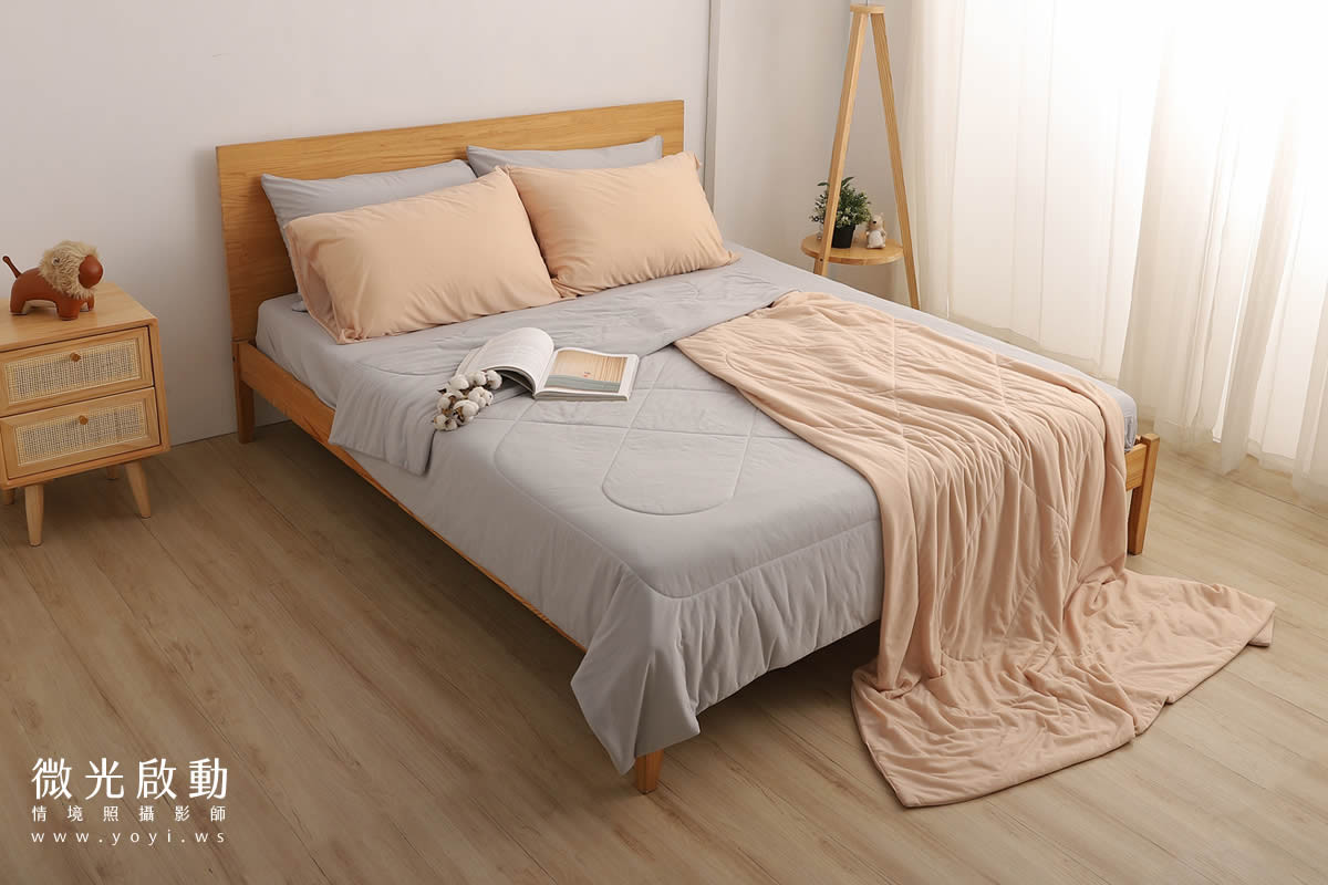 兒童寢具攝影｜小清新碎花涼被單人床包情境攝影｜愛利斯 21