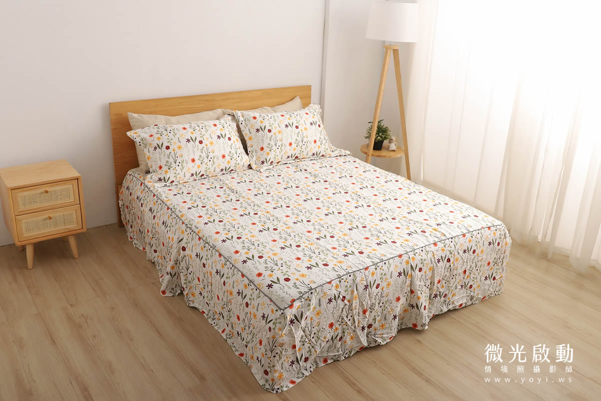 兒童寢具攝影｜小清新碎花涼被單人床包情境攝影｜愛利斯 35