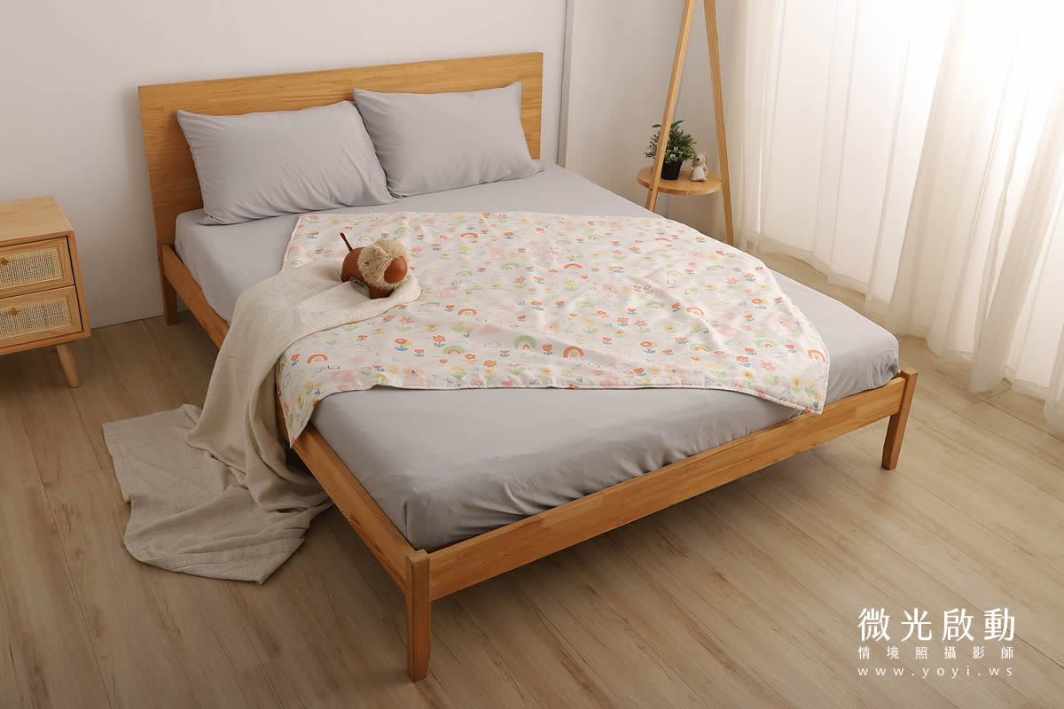 兒童寢具攝影｜小清新碎花涼被單人床包情境攝影｜愛利斯 39