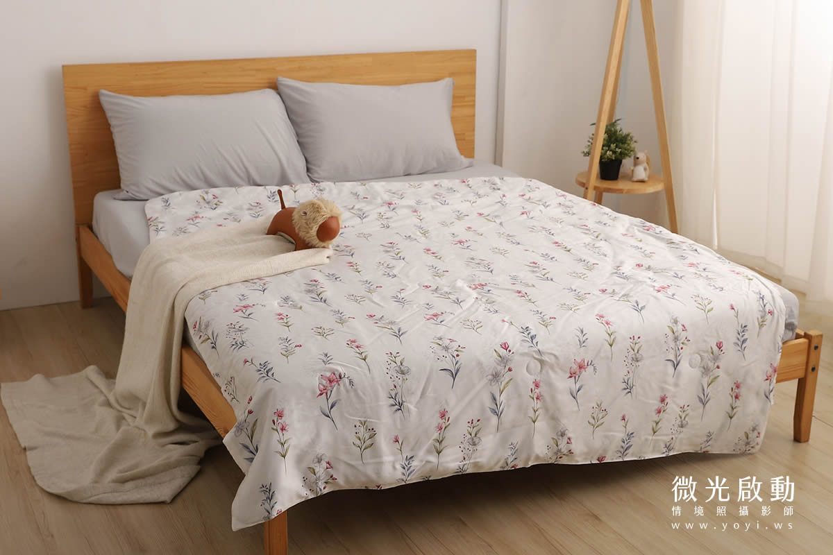 兒童寢具攝影｜小清新碎花涼被單人床包情境攝影｜愛利斯 43