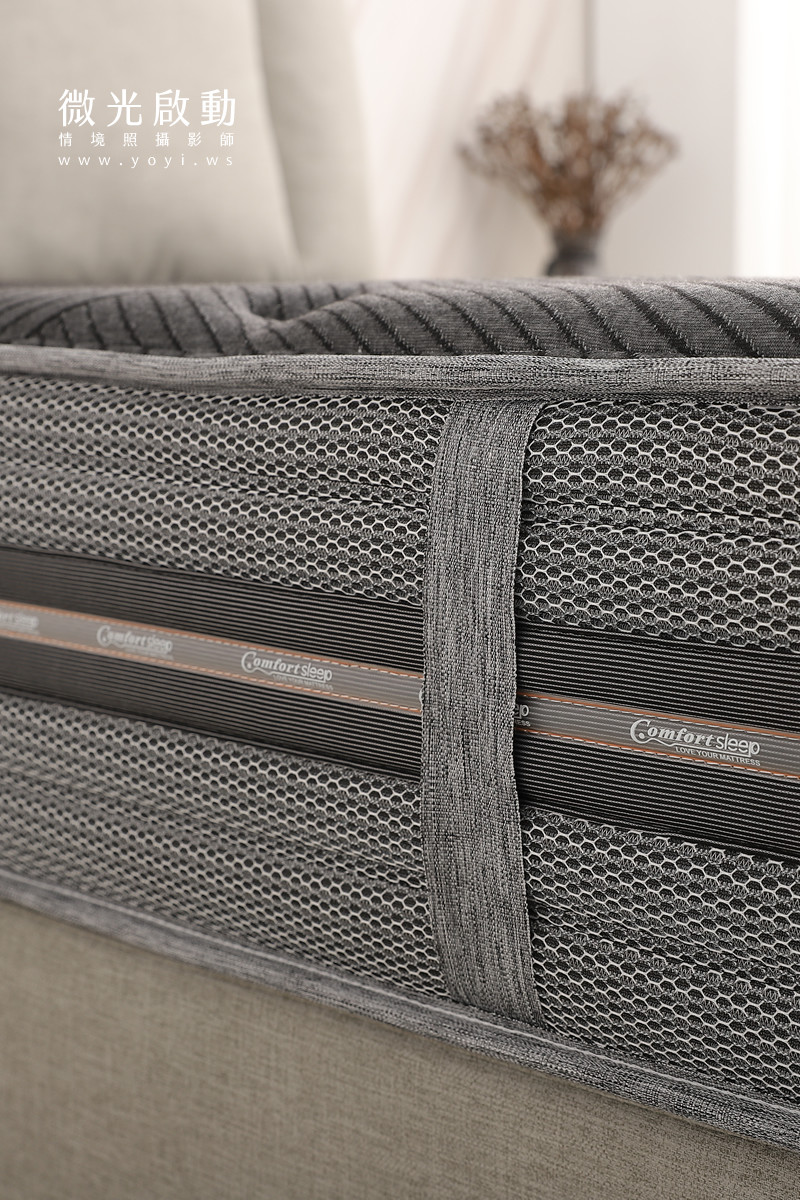 床墊商品攝影｜高支撐獨立筒床墊明亮臥室情境攝影｜泓匯國際 7