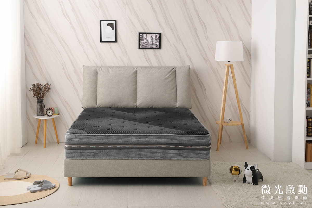 床墊商品攝影｜高支撐獨立筒床墊明亮臥室情境攝影｜泓匯國際 9