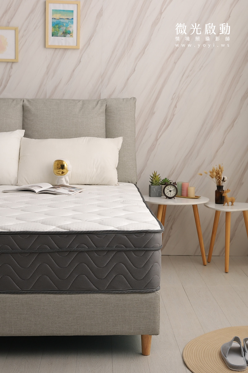 床墊商品攝影｜高支撐獨立筒床墊明亮臥室情境攝影｜泓匯國際 19