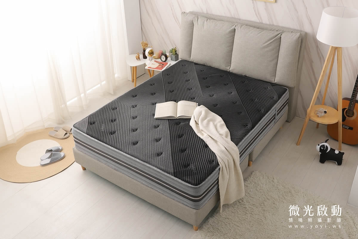 床墊商品攝影｜高支撐獨立筒床墊明亮臥室情境攝影｜泓匯國際 45