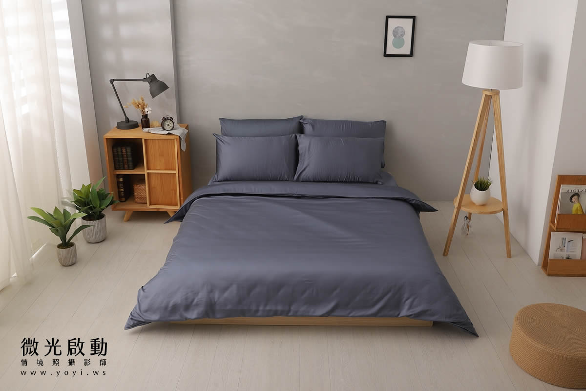 寢具商品攝影｜純白極簡雙人床包明亮臥室情境攝影 5