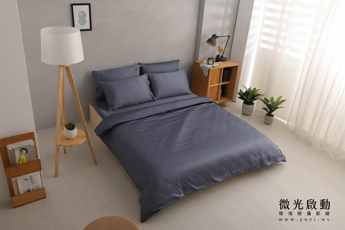寢具商品攝影｜純白極簡雙人床包明亮臥室情境攝影 9