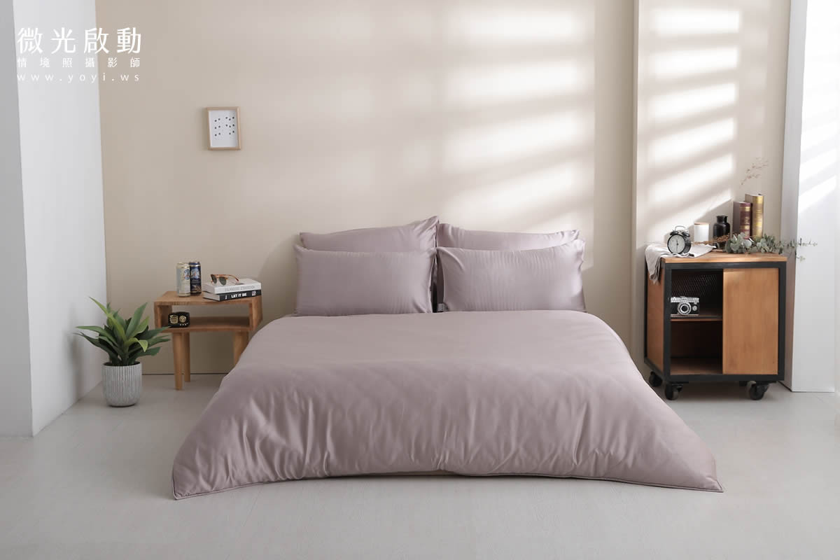 寢具商品攝影｜純白極簡雙人床包明亮臥室情境攝影 23