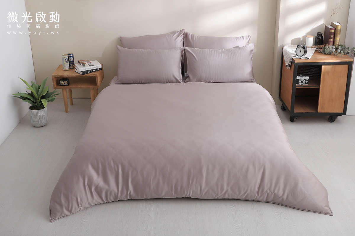 寢具商品攝影｜純白極簡雙人床包明亮臥室情境攝影 25