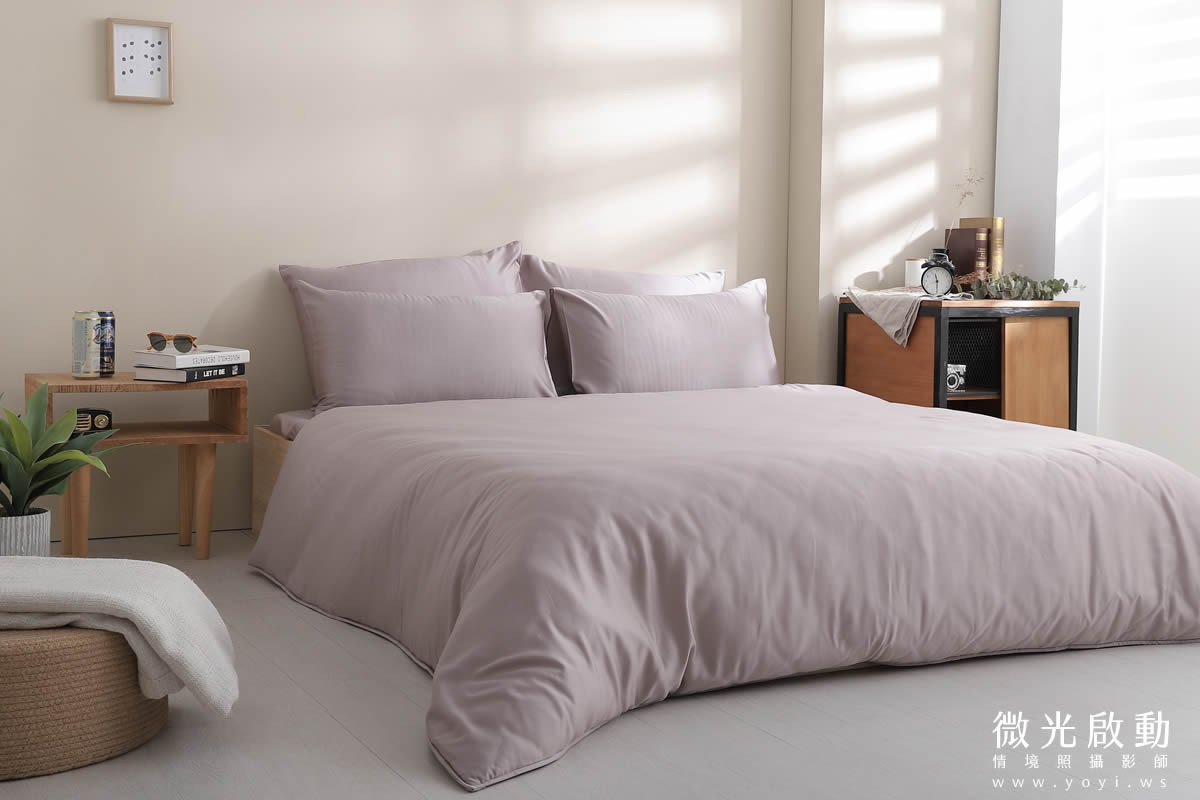 寢具商品攝影｜純白極簡雙人床包明亮臥室情境攝影 29