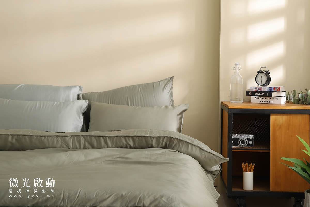 寢具商品攝影｜純白極簡雙人床包明亮臥室情境攝影 45