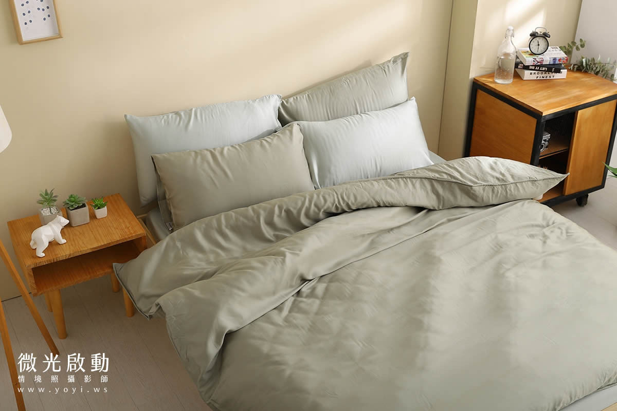 寢具商品攝影｜純白極簡雙人床包明亮臥室情境攝影 55