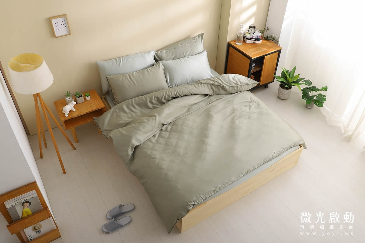 寢具商品攝影｜純白極簡雙人床包明亮臥室情境攝影 57