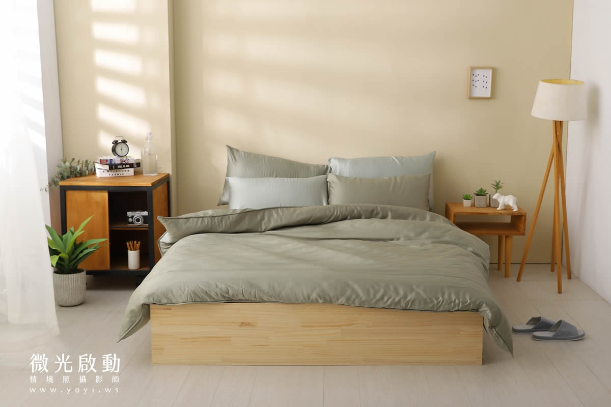 寢具商品攝影｜純白極簡雙人床包明亮臥室情境攝影 59
