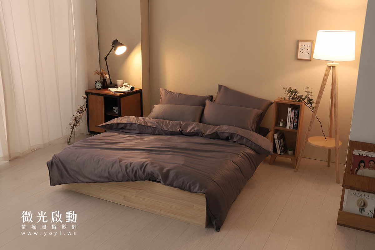 寢具商品攝影｜純白極簡雙人床包明亮臥室情境攝影 77