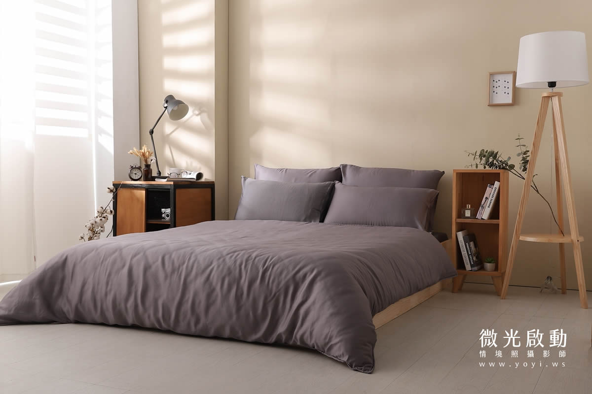 寢具商品攝影｜純白極簡雙人床包明亮臥室情境攝影 79
