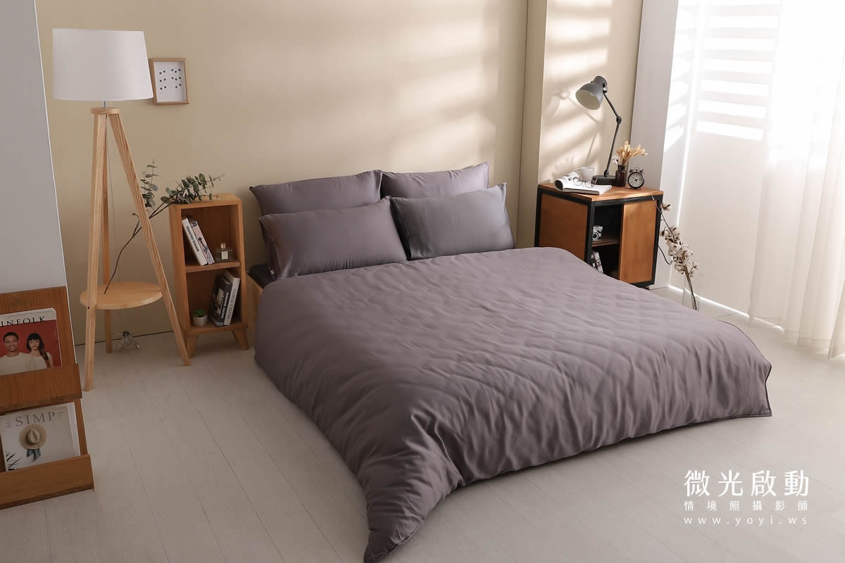 寢具商品攝影｜純白極簡雙人床包明亮臥室情境攝影 81