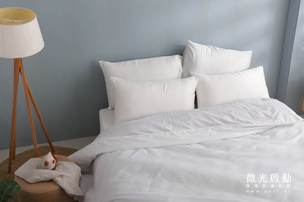 寢具商品攝影｜純白極簡雙人床包明亮臥室情境攝影 91