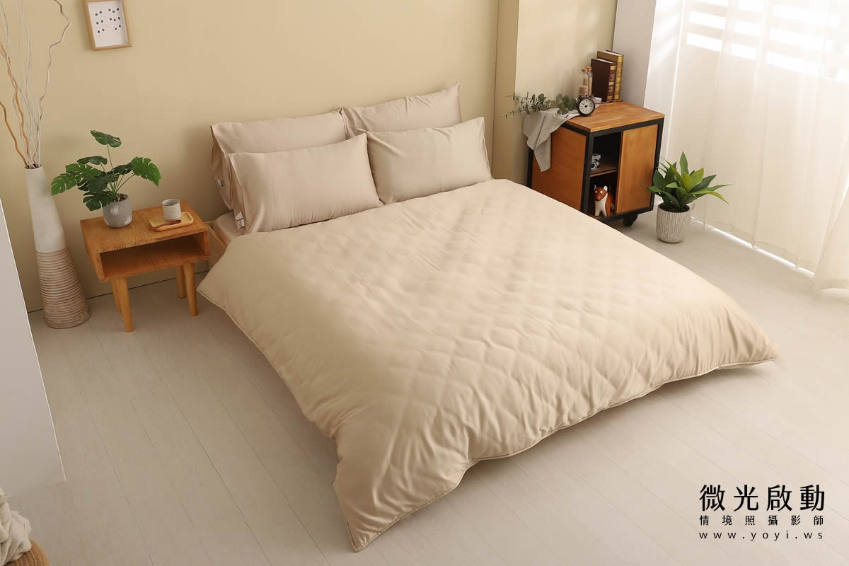 寢具商品攝影｜純白極簡雙人床包明亮臥室情境攝影 153