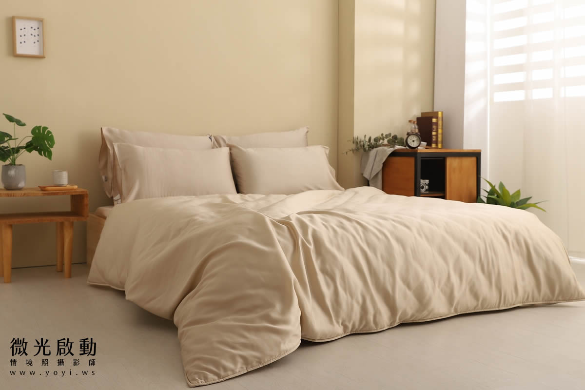 寢具商品攝影｜純白極簡雙人床包明亮臥室情境攝影 155