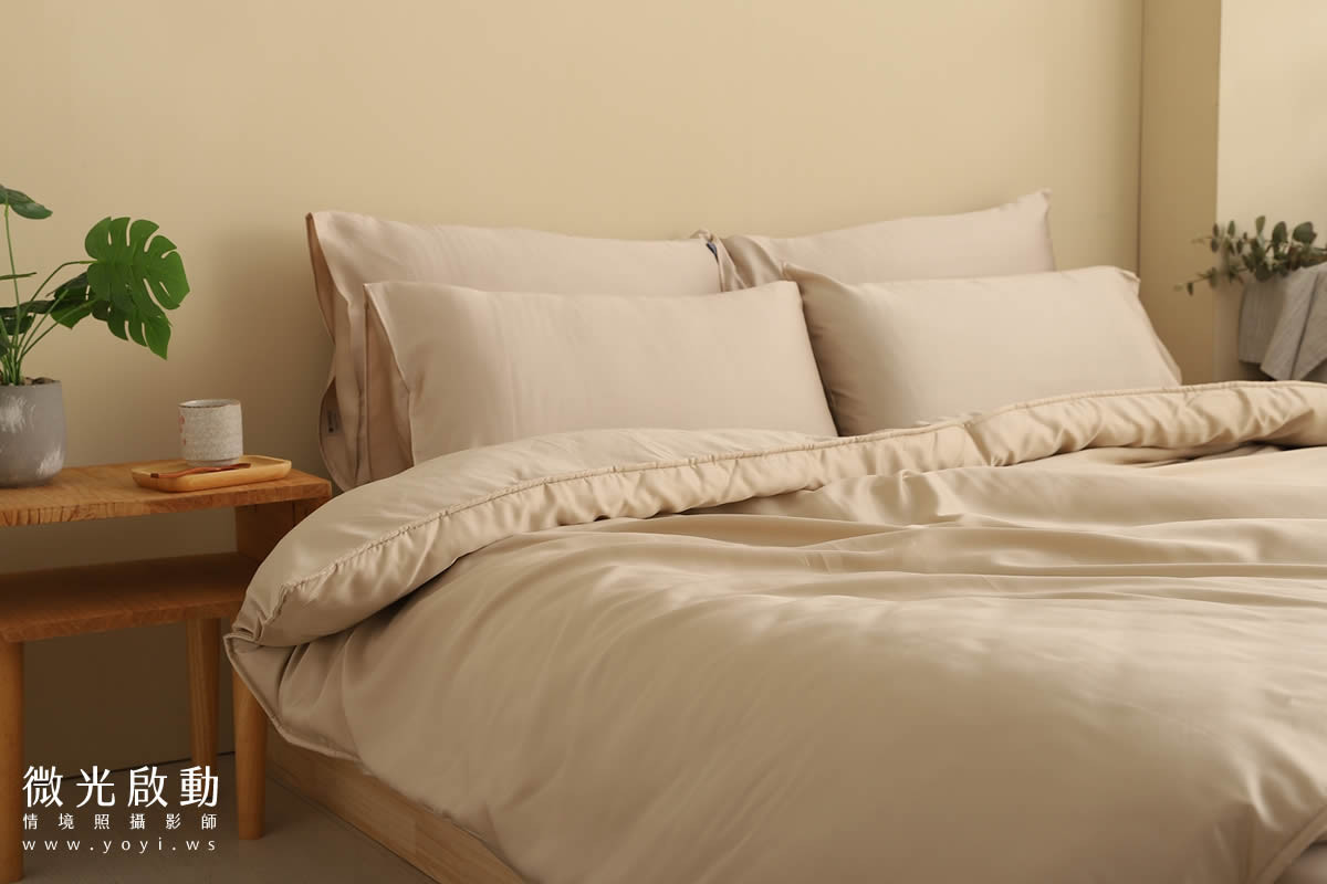 寢具商品攝影｜純白極簡雙人床包明亮臥室情境攝影 159