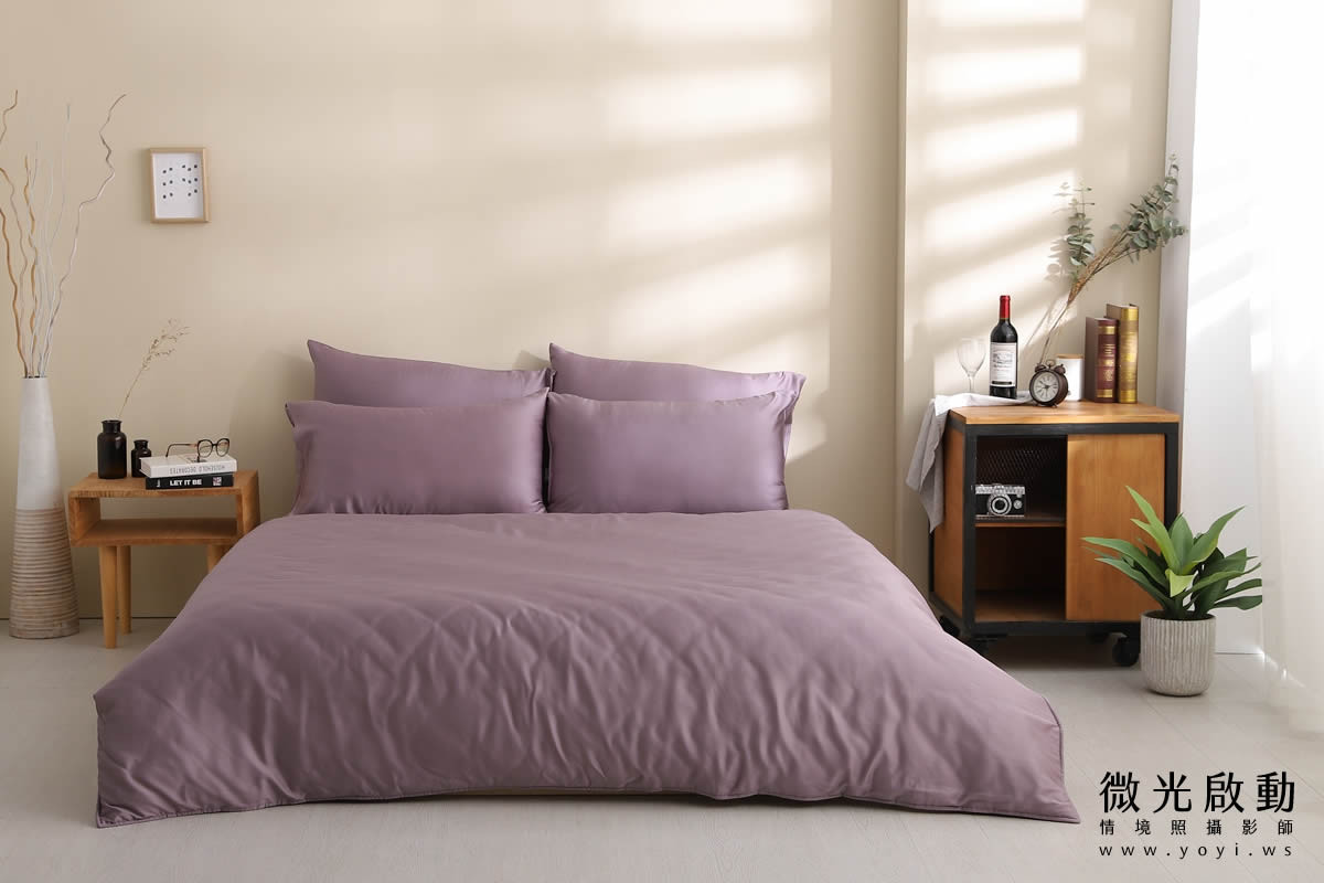 寢具商品攝影｜純白極簡雙人床包明亮臥室情境攝影 169