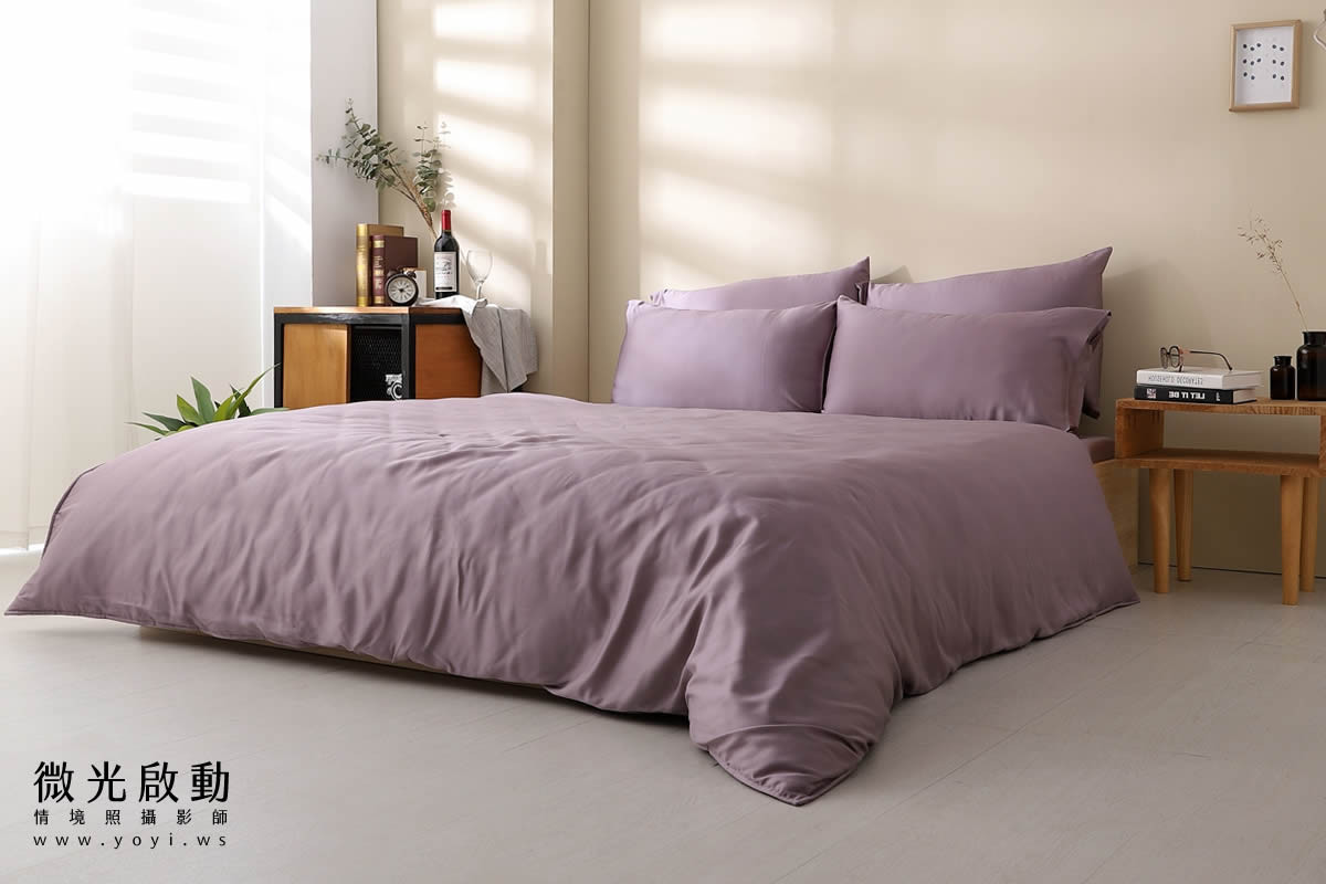 寢具商品攝影｜純白極簡雙人床包明亮臥室情境攝影 173