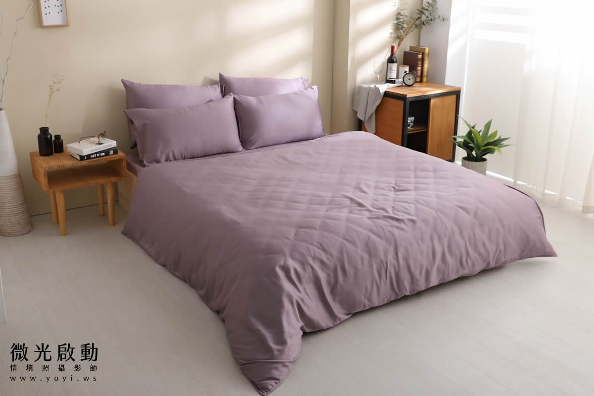 寢具商品攝影｜純白極簡雙人床包明亮臥室情境攝影 175