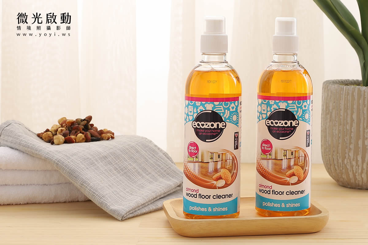 餐廚用品攝影｜居家清潔用品與洗劑木質調情境攝影 1