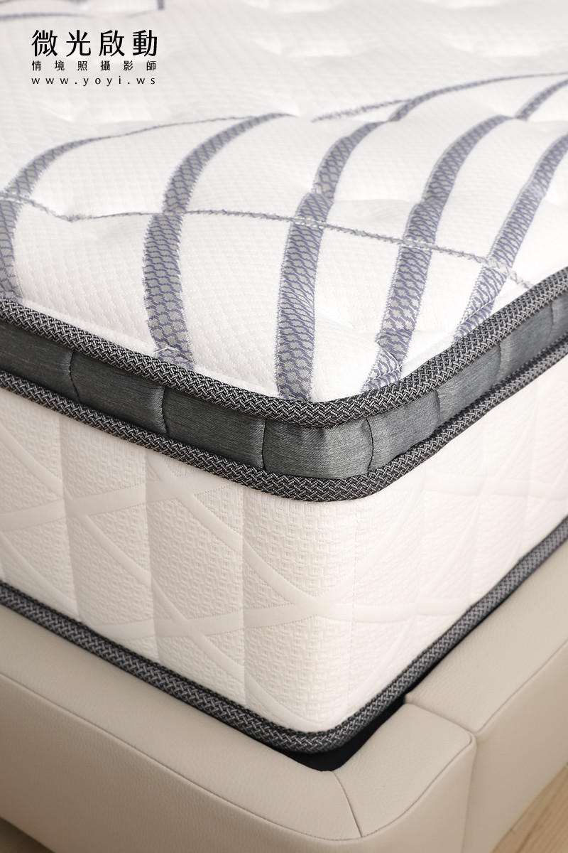 床墊家具攝影｜高支撐機能床墊與質感床架明亮情境攝影｜睡眠王國 7