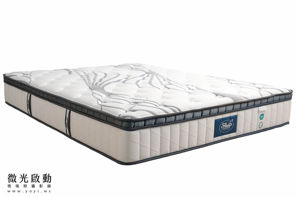 床墊家具攝影｜高支撐機能床墊與質感床架明亮情境攝影｜睡眠王國 31