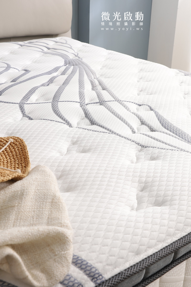床墊家具攝影｜高支撐機能床墊與質感床架明亮情境攝影｜睡眠王國 49