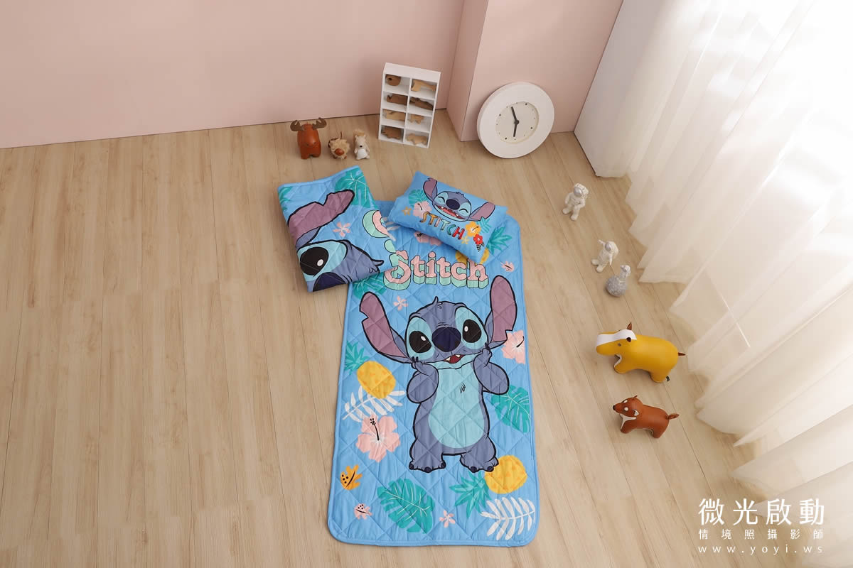 兒童寢具攝影｜童趣卡通圖騰睡袋兒童熟睡情境攝影｜冠益 5