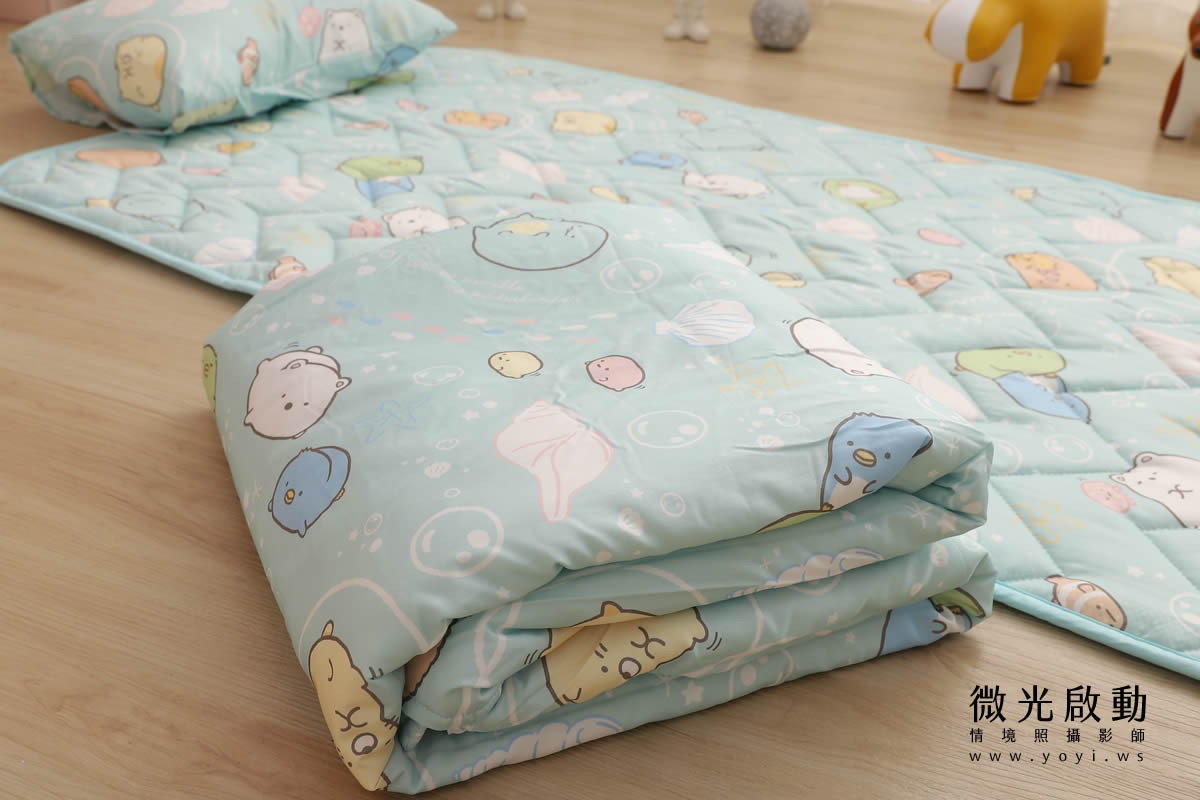 兒童寢具攝影｜童趣卡通圖騰睡袋兒童熟睡情境攝影｜冠益 17