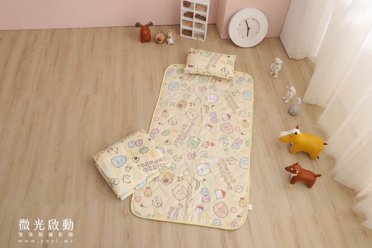 兒童寢具攝影｜童趣卡通圖騰睡袋兒童熟睡情境攝影｜冠益 23