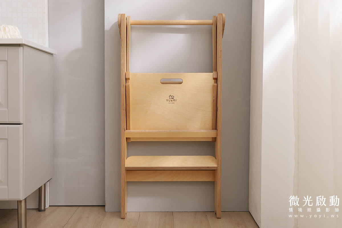兒童家具攝影｜木質兒童學習塔盥洗情境攝影 25