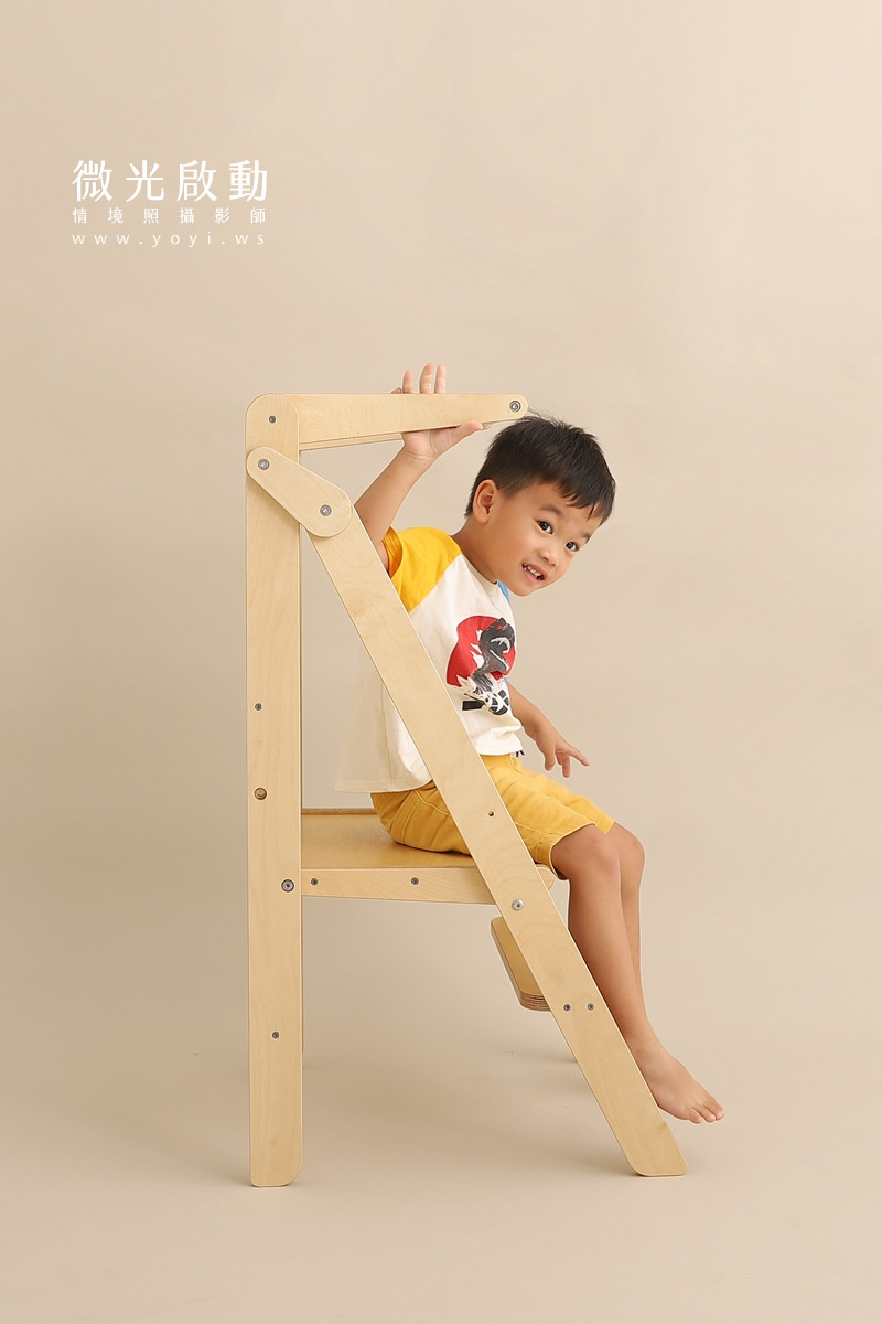 兒童家具攝影｜木質兒童學習塔盥洗情境攝影 45