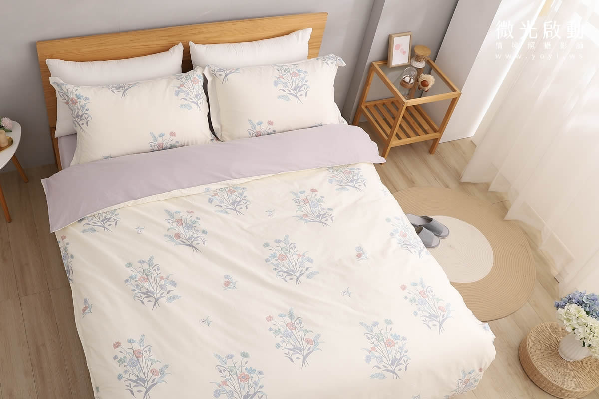 寢具商品攝影｜童趣北極熊圖騰雙人床包情境攝影 9