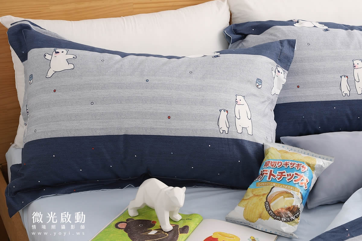 寢具商品攝影｜童趣北極熊圖騰雙人床包情境攝影 27