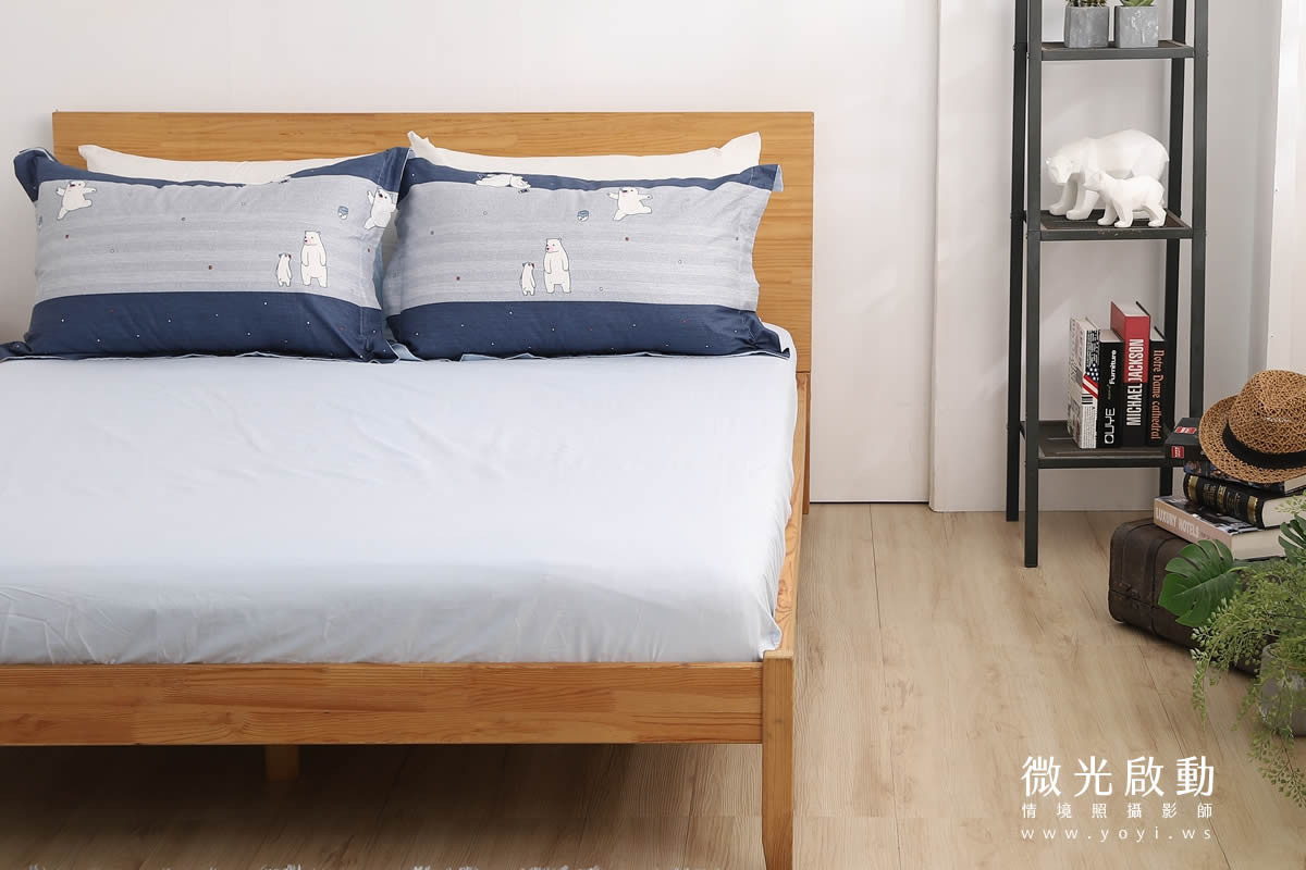 寢具商品攝影｜童趣北極熊圖騰雙人床包情境攝影 49