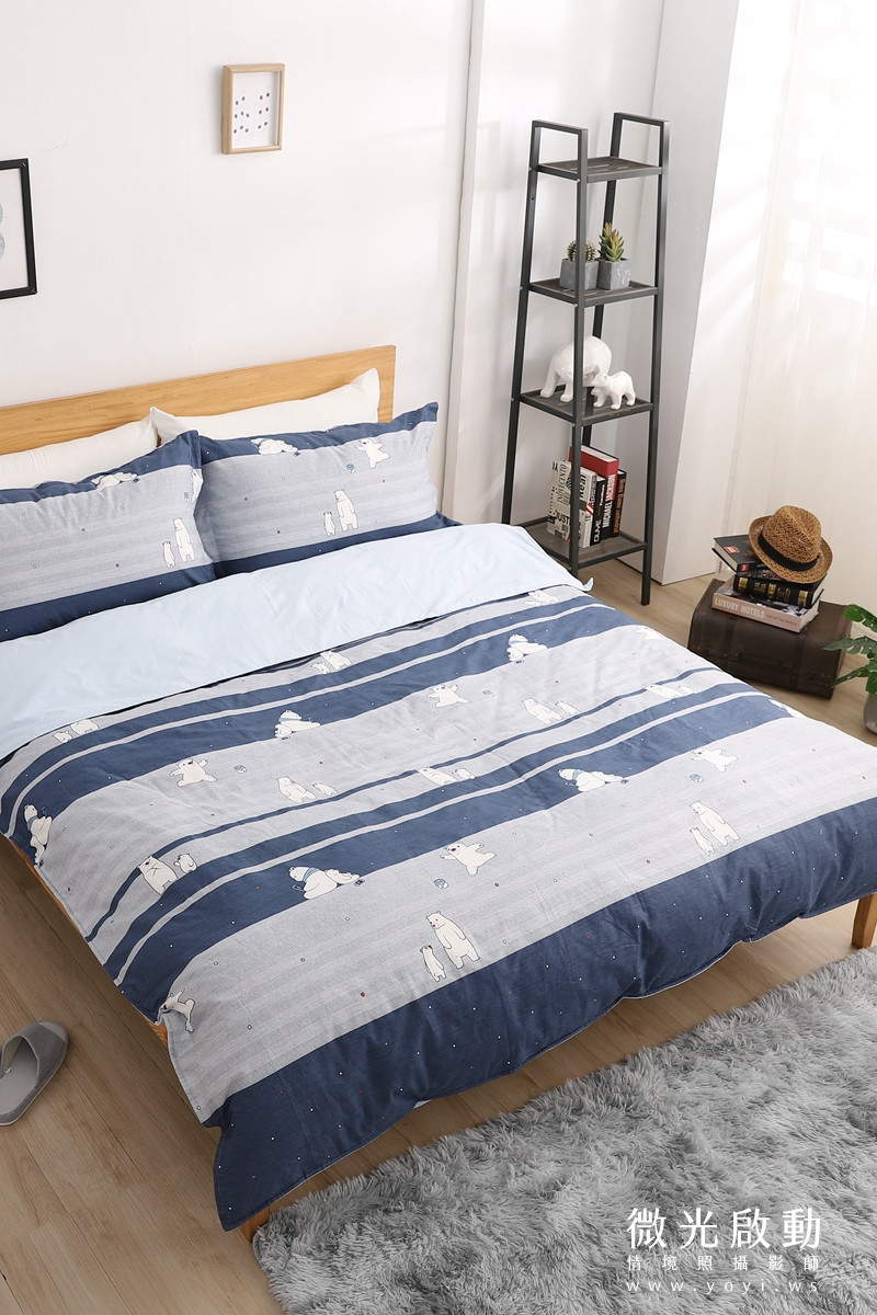 寢具商品攝影｜童趣北極熊圖騰雙人床包情境攝影 95