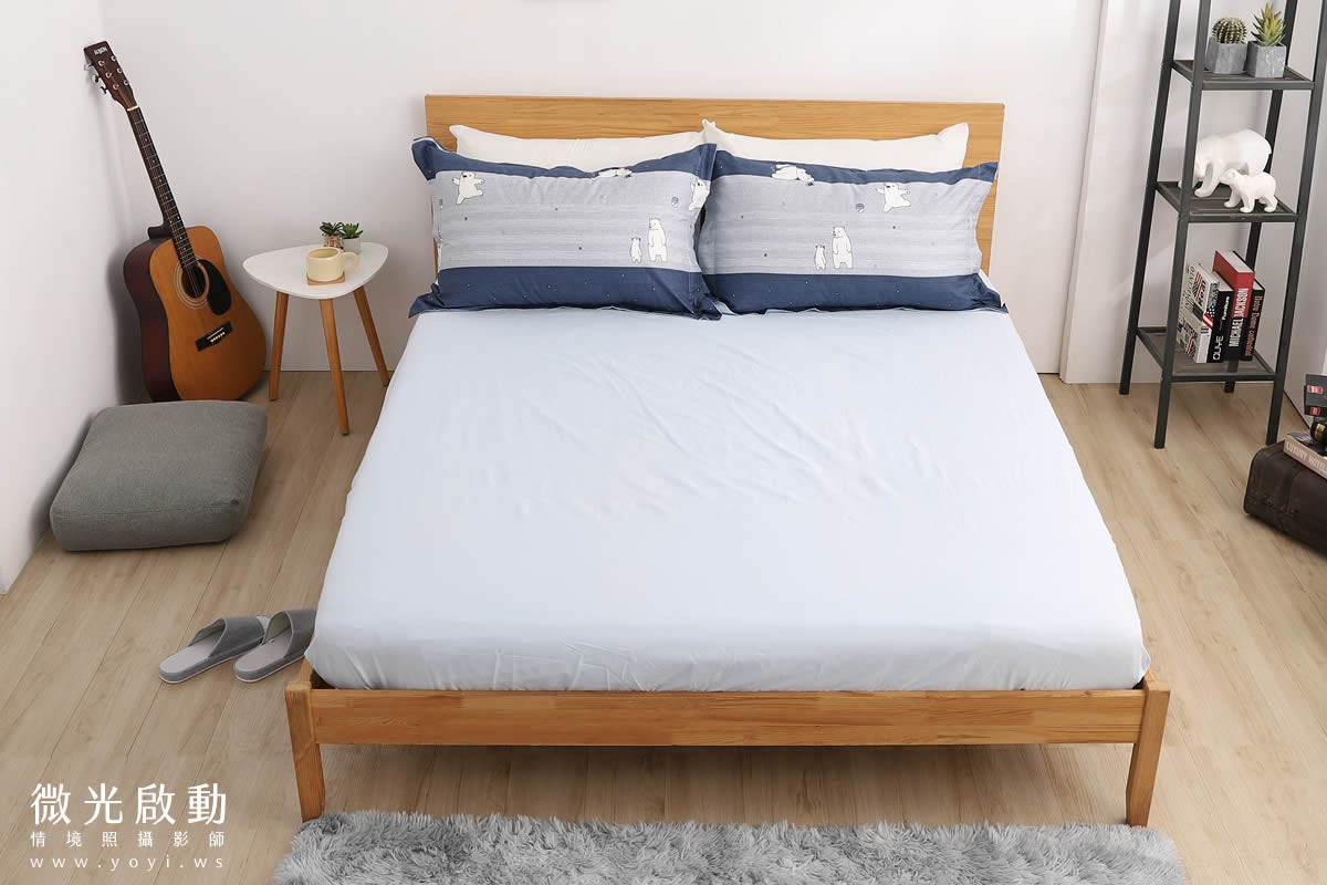 寢具商品攝影｜童趣北極熊圖騰雙人床包情境攝影 115