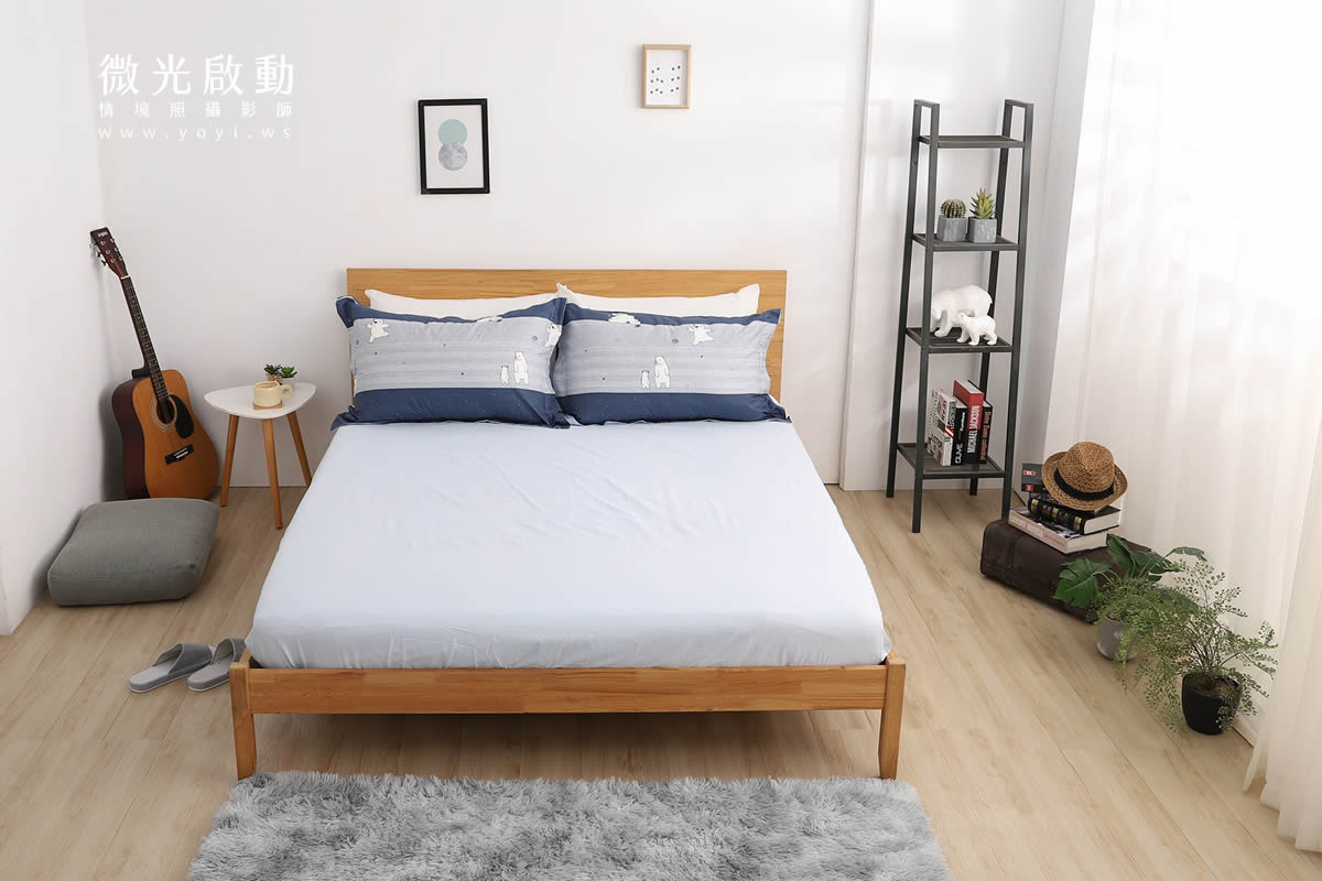 寢具商品攝影｜童趣北極熊圖騰雙人床包情境攝影 131
