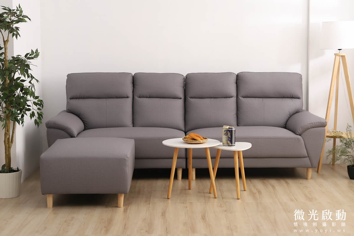 沙發商品攝影｜灰色質感布沙發溫馨客廳情境攝影 15