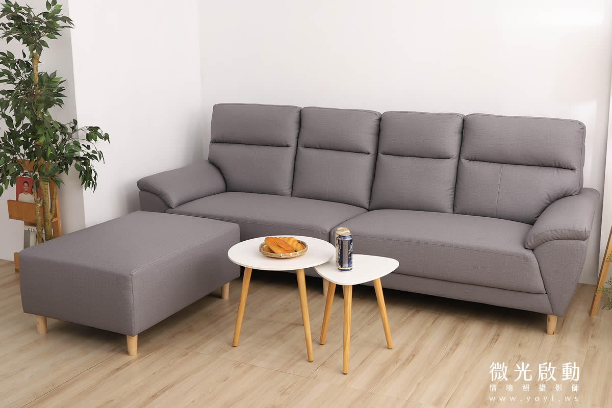 沙發商品攝影｜灰色質感布沙發溫馨客廳情境攝影 31