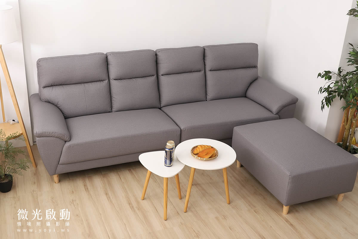 沙發商品攝影｜灰色質感布沙發溫馨客廳情境攝影 37