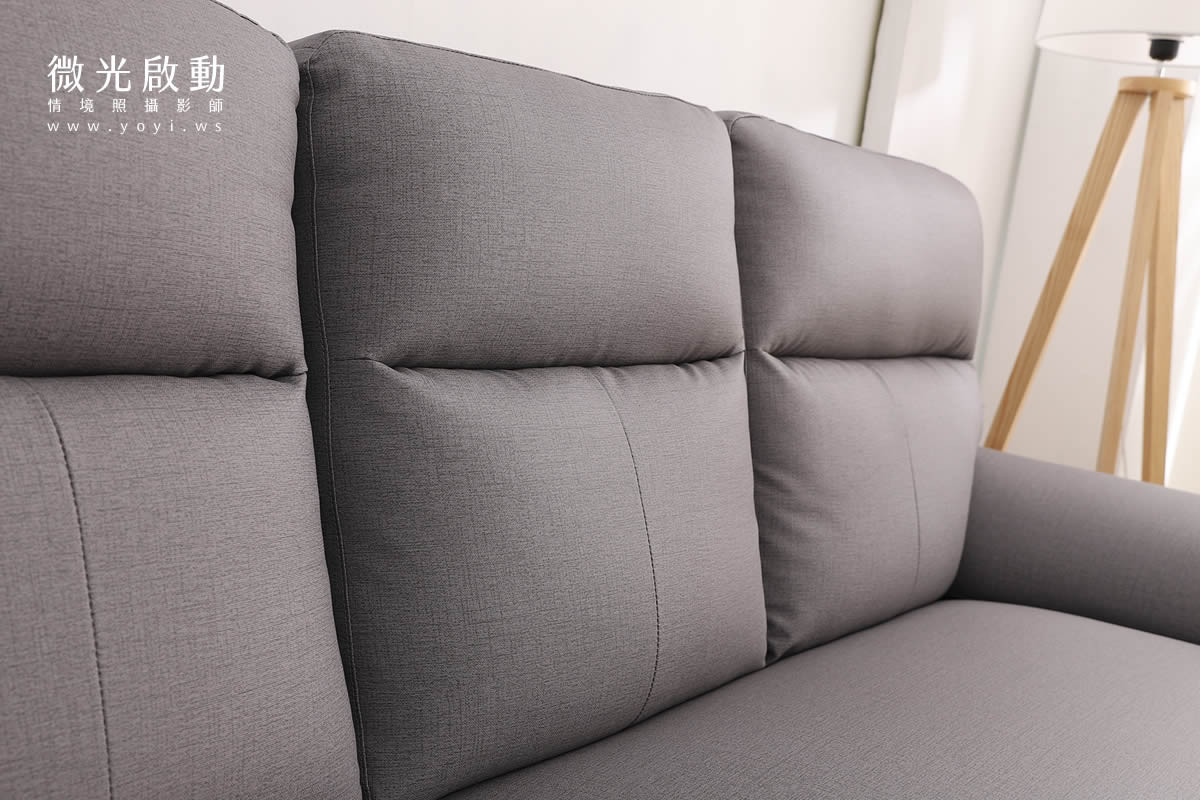 沙發商品攝影｜灰色質感布沙發溫馨客廳情境攝影 41